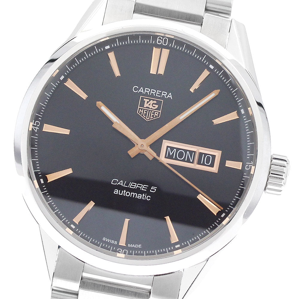 TAG HEUER Carrera Caliber 5 WAR201C-0 Day date black Dial Automatic Men's_940230