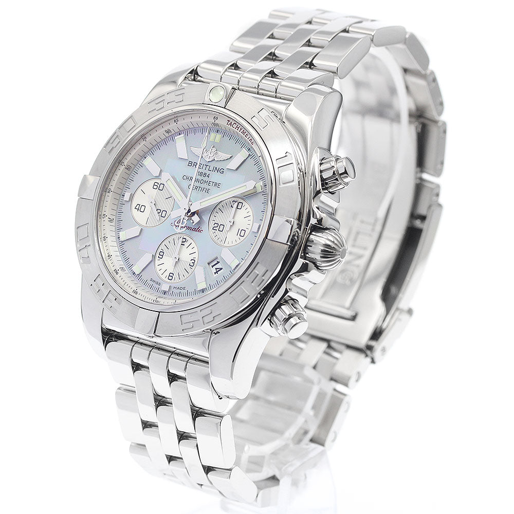 BREITLING Chronomat 44 AB0110 Chronograph White shell Dial Automatic Men's Watch_940235