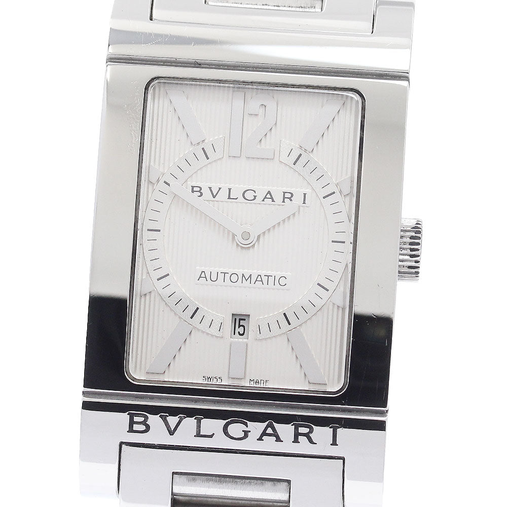 BVLGARI Rettangolo RT45S Date white Dial Automatic Men's Watch_940237