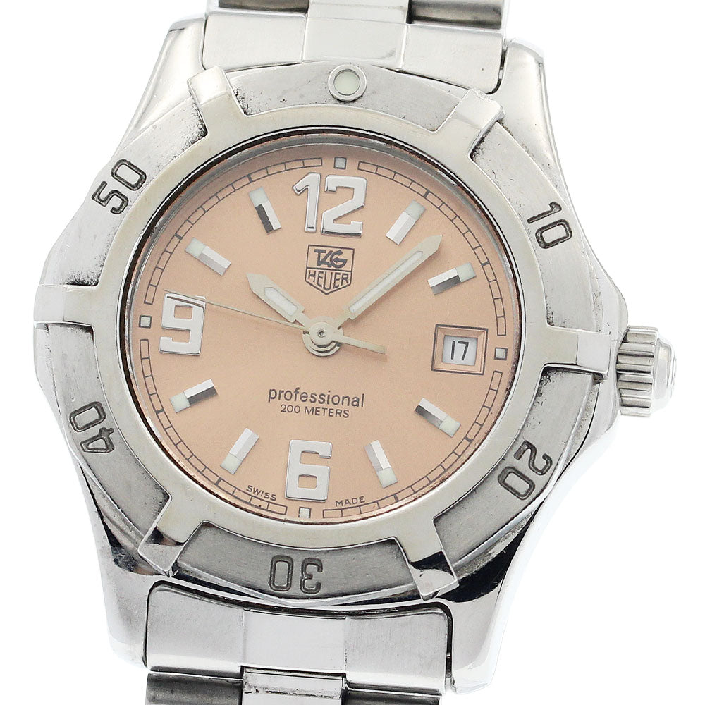 TAG HEUER 2000 Exclusive WN1314 Date pink Dial Quartz Ladies Watch_940259