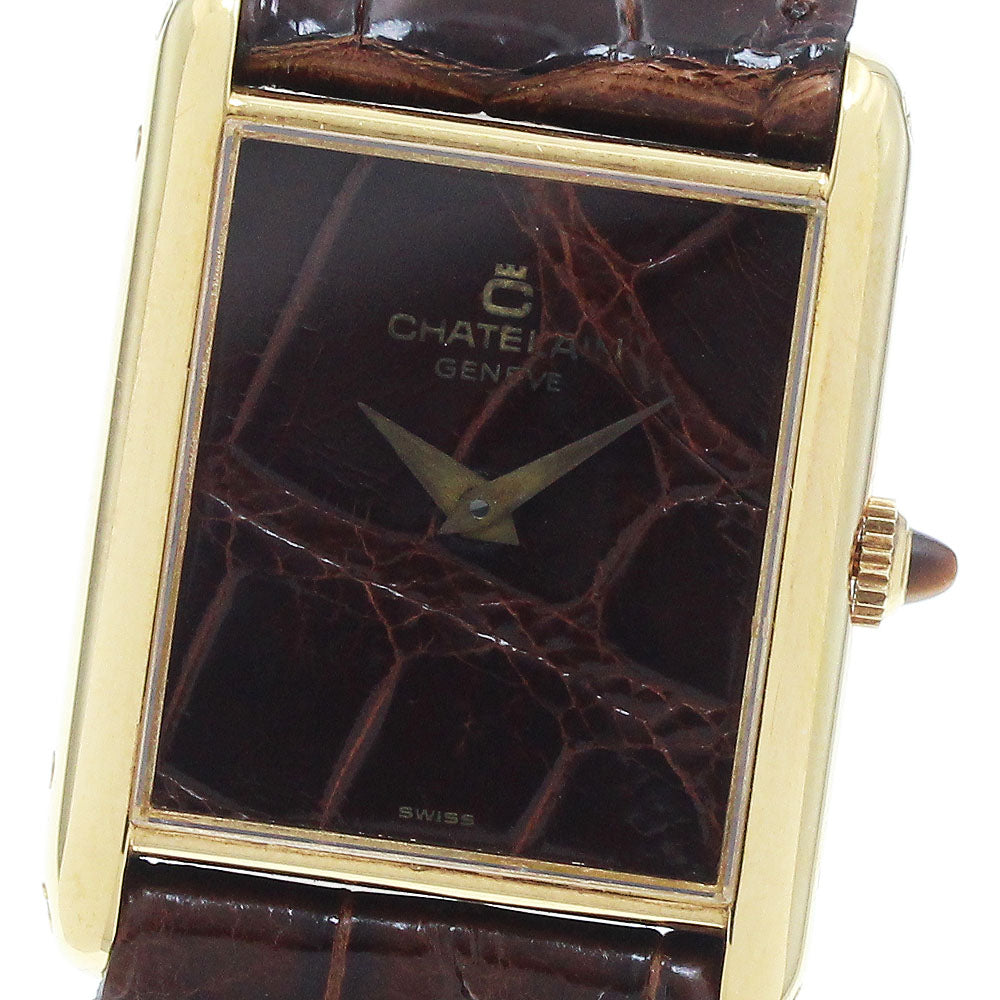 CHATELAIN K18YG Cal.8023 Brown Dial Hand Winding Men's Watch_940308