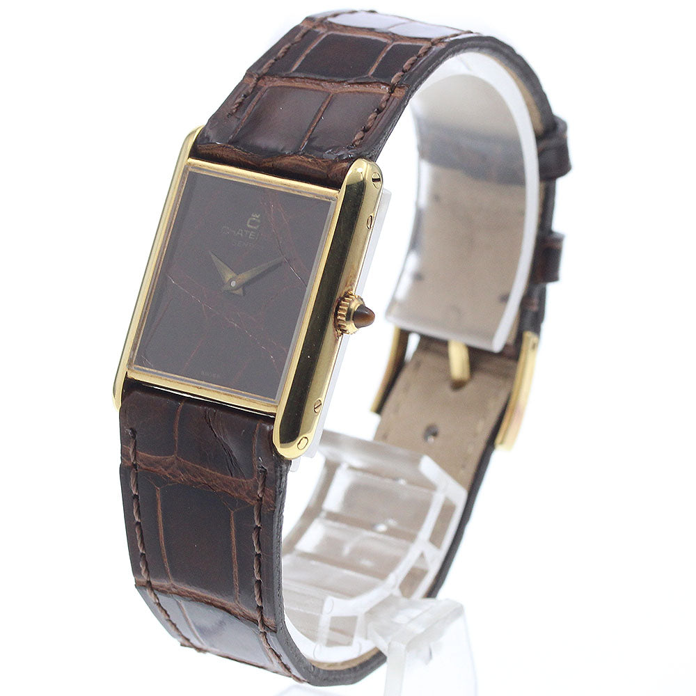 CHATELAIN K18YG Cal.8023 Brown Dial Hand Winding Men's Watch_940308