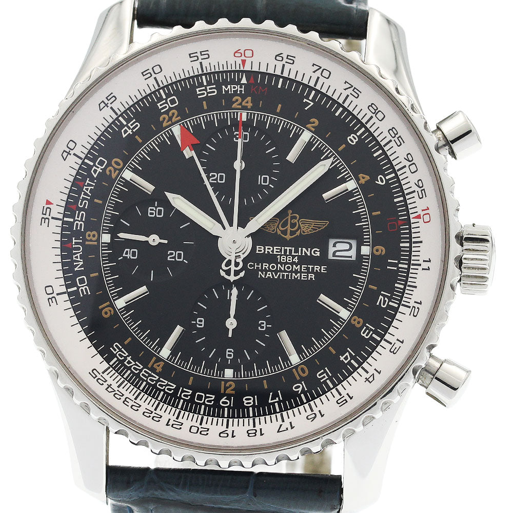BREITLING Navitimer World A24322 Chronograph GMT black Dial Automatic Men's Watch_940311