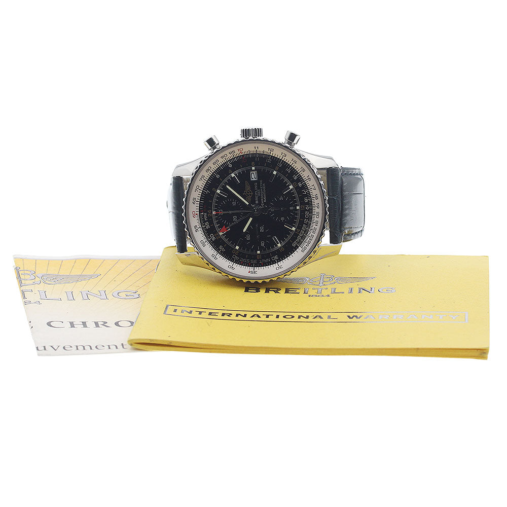 BREITLING Navitimer World A24322 Chronograph GMT black Dial Automatic Men's Watch_940311