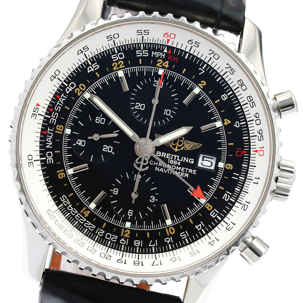 BREITLING Navitimer World A24322 Chronograph GMT black Dial Automatic Men's Watch_940312