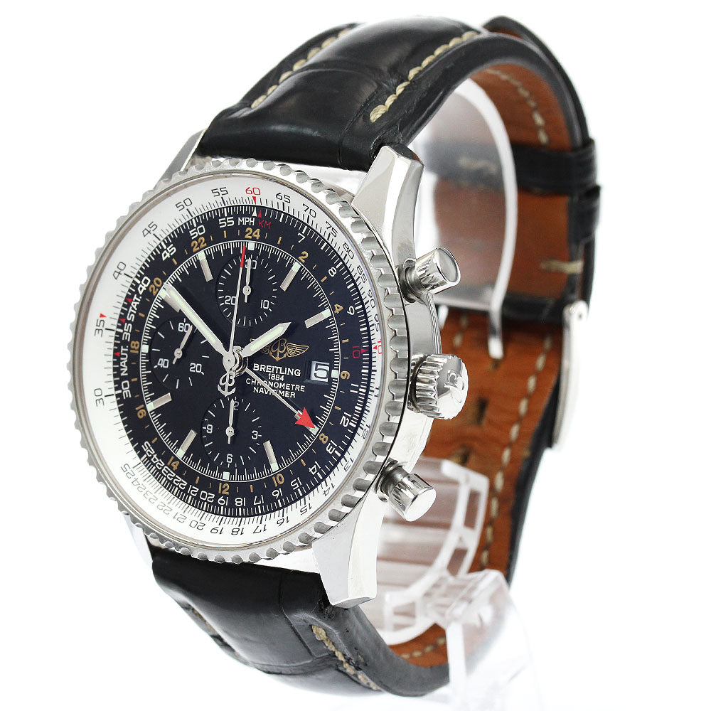 BREITLING Navitimer World A24322 Chronograph GMT black Dial Automatic Men's Watch_940312