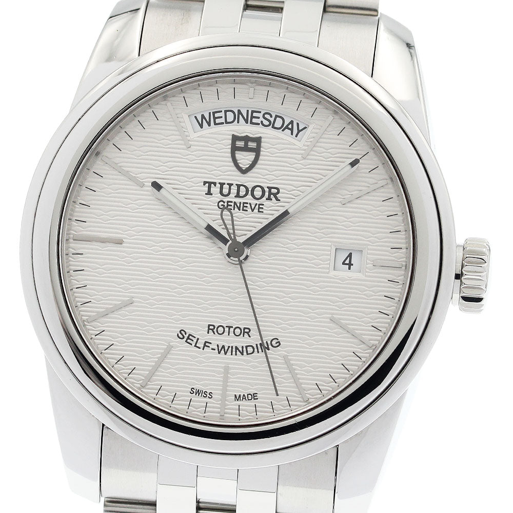 TUDOR Glamour 56000 Date day Silver Dial Automatic Men's Watch_940319