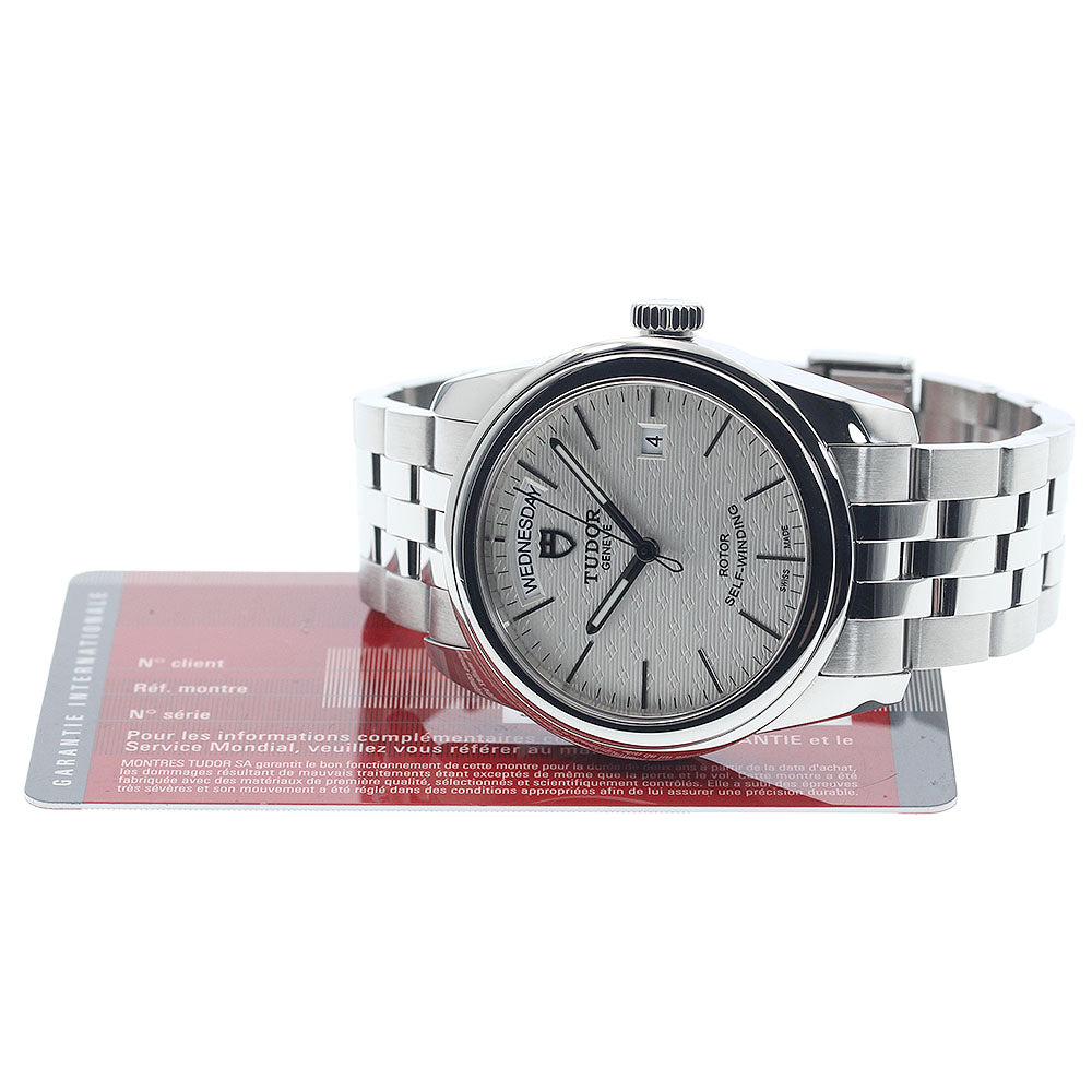 TUDOR Glamour 56000 Date day Silver Dial Automatic Men's Watch_940319