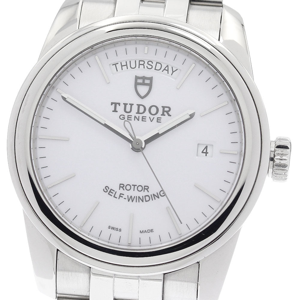 TUDOR Glamour 56000 Date day White Dial Automatic Men's Watch_940321