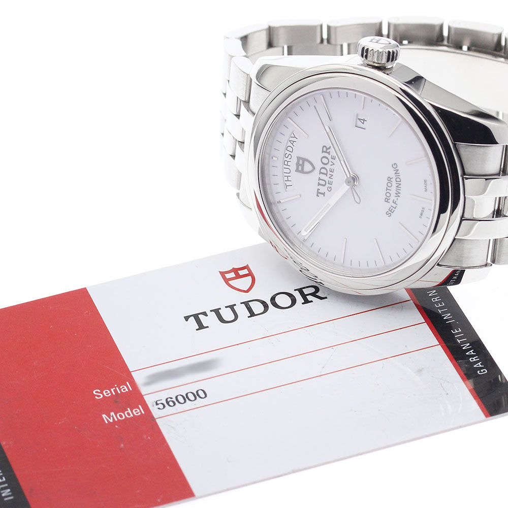 TUDOR Glamour 56000 Date day White Dial Automatic Men's Watch_940321