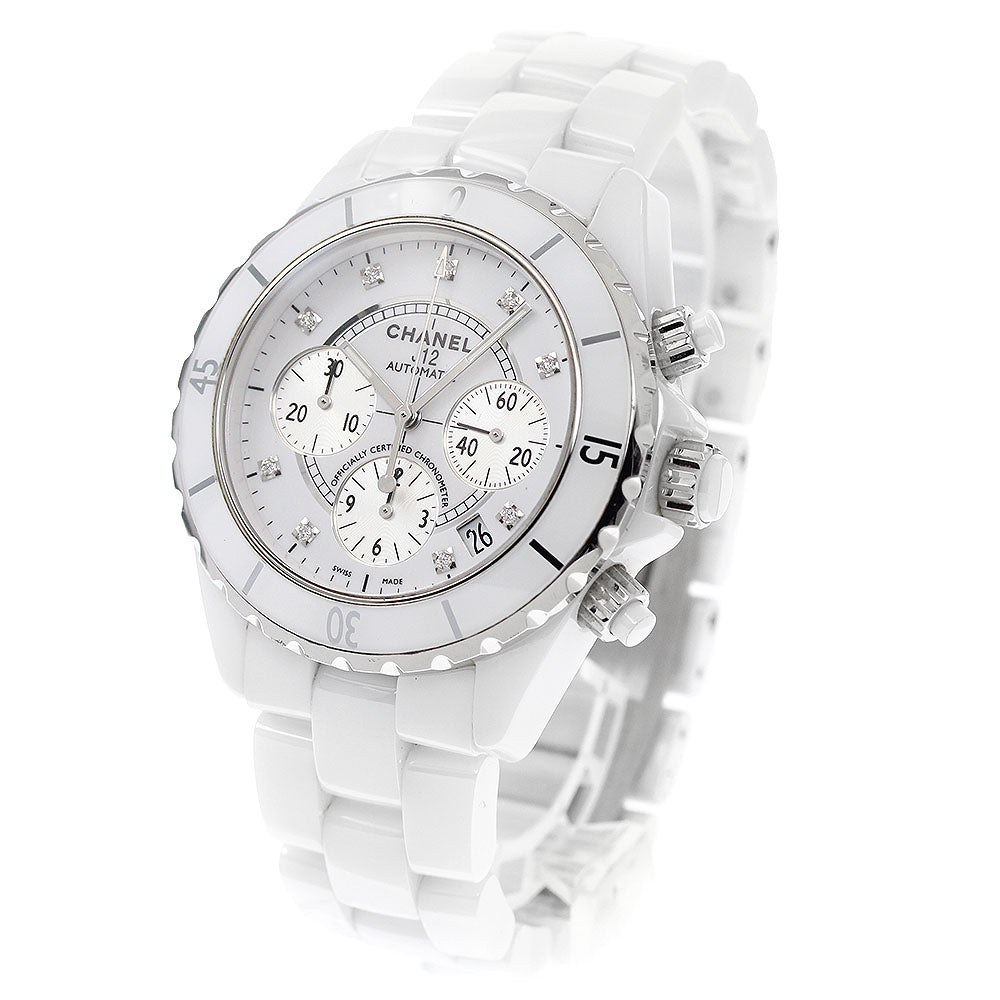 CHANEL J12 white ceramic H2009 9P diamond Automatic Men's Watch_940323