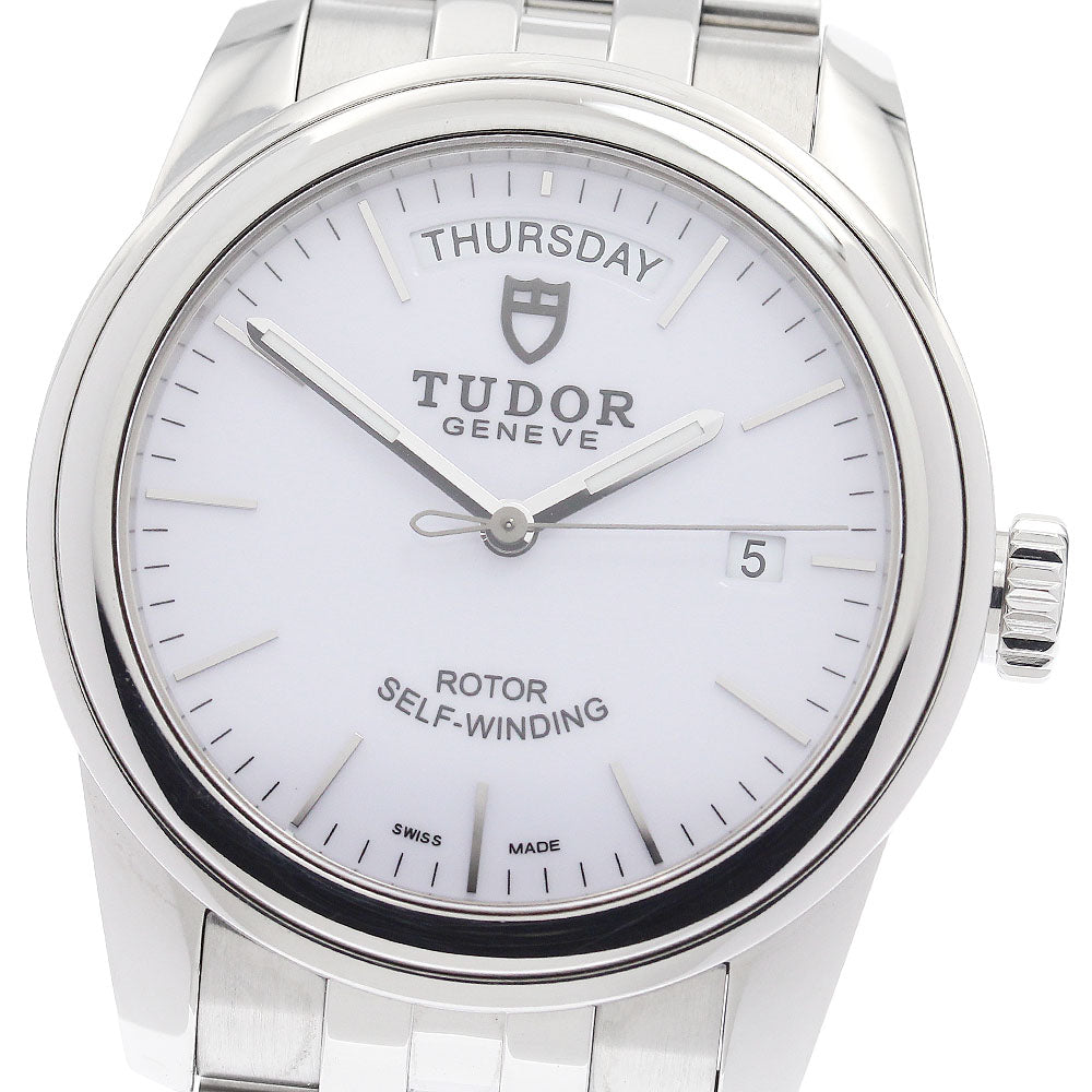 TUDOR Glamour 56000 Date day White Dial Automatic Men's Watch_940341