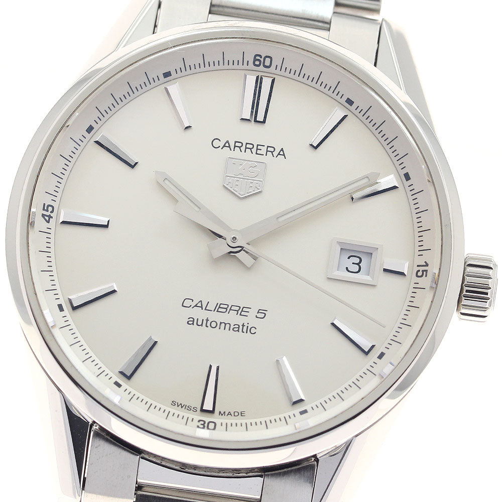 TAG HEUER Carrera WAR211B-1 Date Silver Dial Automatic Men's Watch_940343