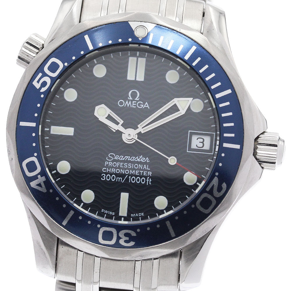 OMEGA Seamaster300 2551.80 Date Navy Dial Automatic Boy's Watch_940348
