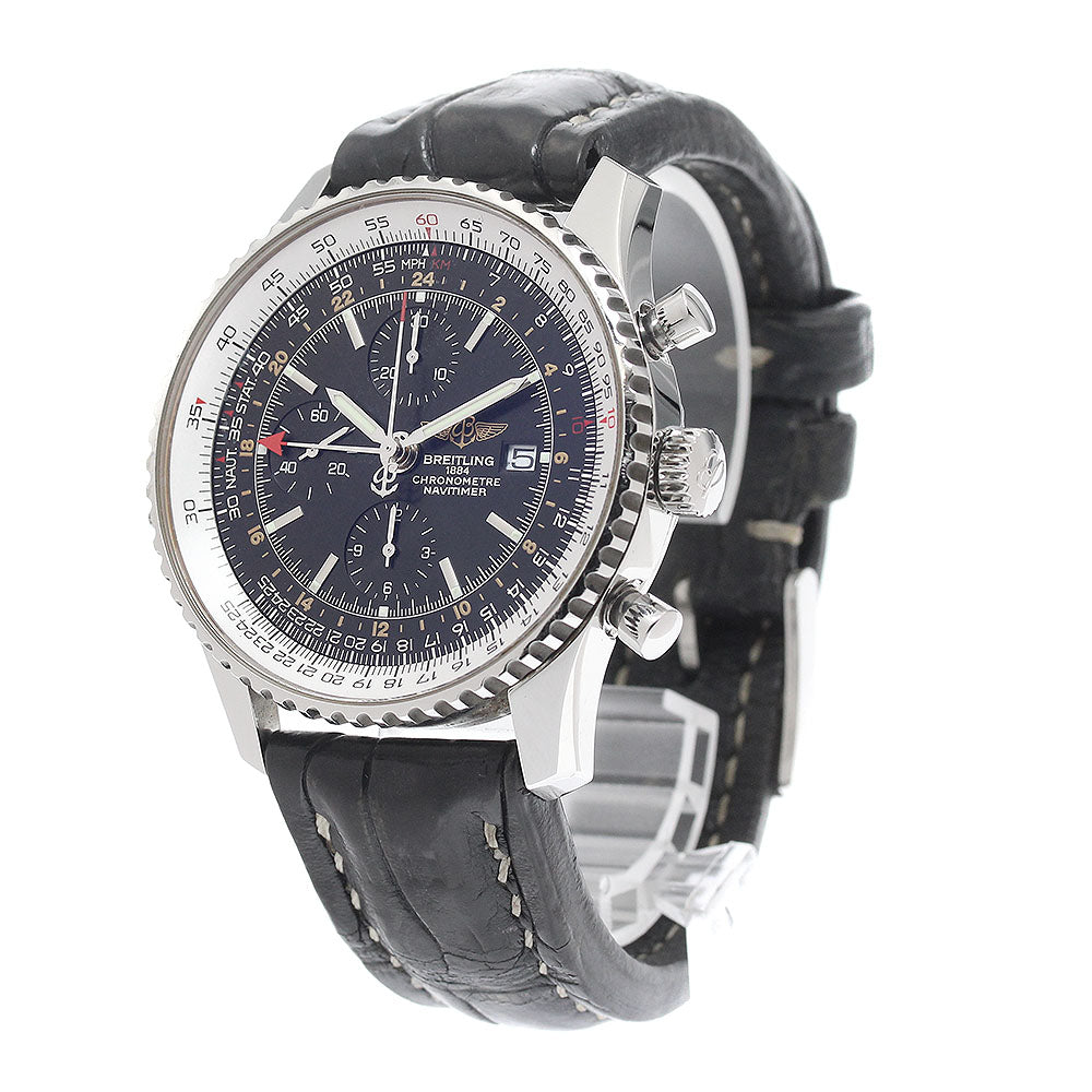 BREITLING Navitimer World A24322 Chronograph GMT black Dial Automatic Men's Watch_940350