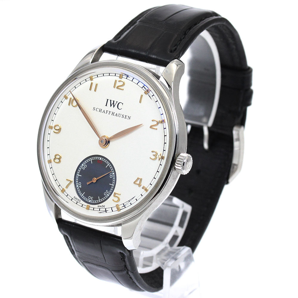 IWC SCHAFFHAUSEN Portugieser Handwind IW545405 Silver Dial Hand Winding Men's Watch_940358