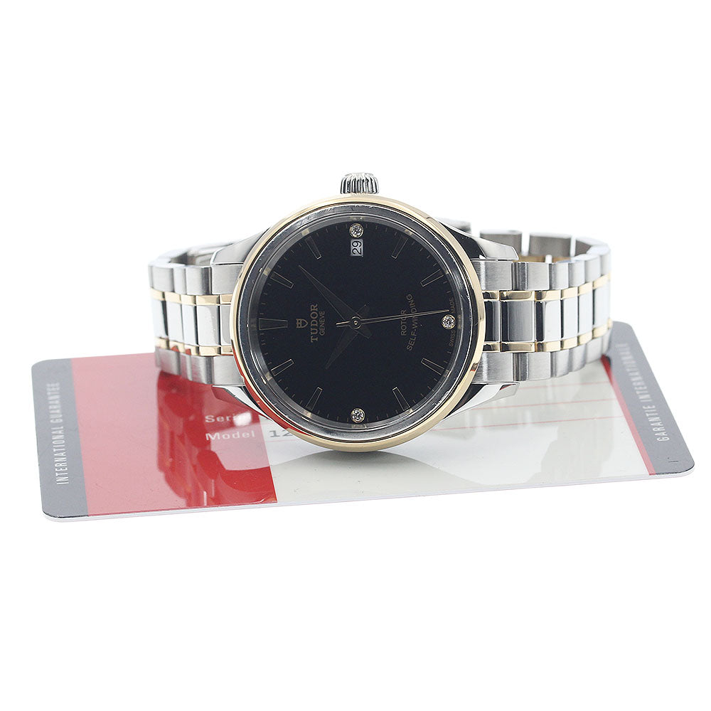TUDOR style 12303 Date 3P diamond black Dial Automatic Boy's Watch_940366