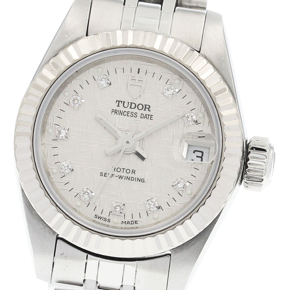 TUDOR Princess Date 92514 10P diamond Silver Dial Automatic Ladies Watch_940374