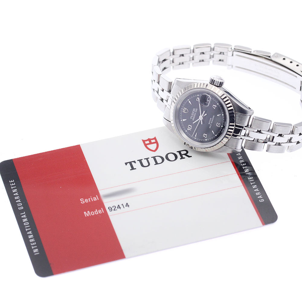 TUDOR Princess date 92414 WG bezel black Dial Automatic Ladies Watch_940378