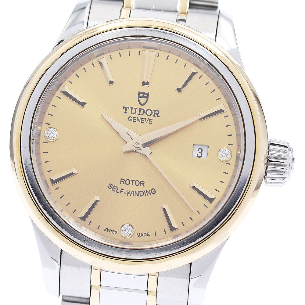 TUDOR style 12103 3P diamond YG2 tone gold Dial Automatic Ladies Watch_940381