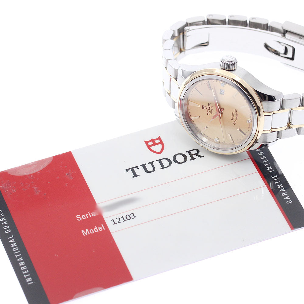 TUDOR style 12103 3P diamond YG2 tone gold Dial Automatic Ladies Watch_940381