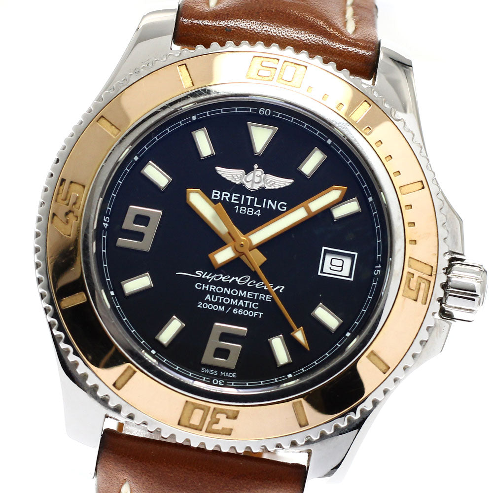BREITLING Super Ocean 44 C17391 Date PG bezel black Dial Automatic Men's_940389