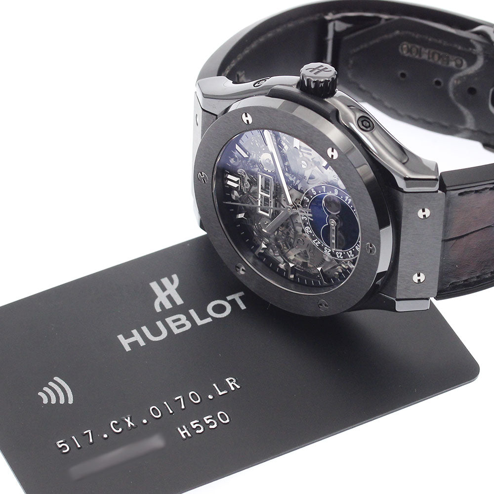 HUBLOT Classic Fusion Aerofusion 517.CX.0170.LR Moon phase skeleton Dial Automatic Men's Watch_940476