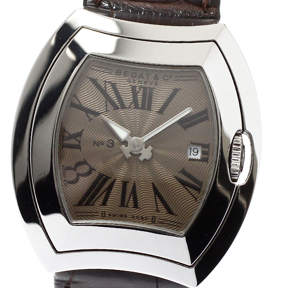 BEDAT&Co Tonneau Watch No.3 334 Date Brown Dial Quartz Ladies Watch_940500