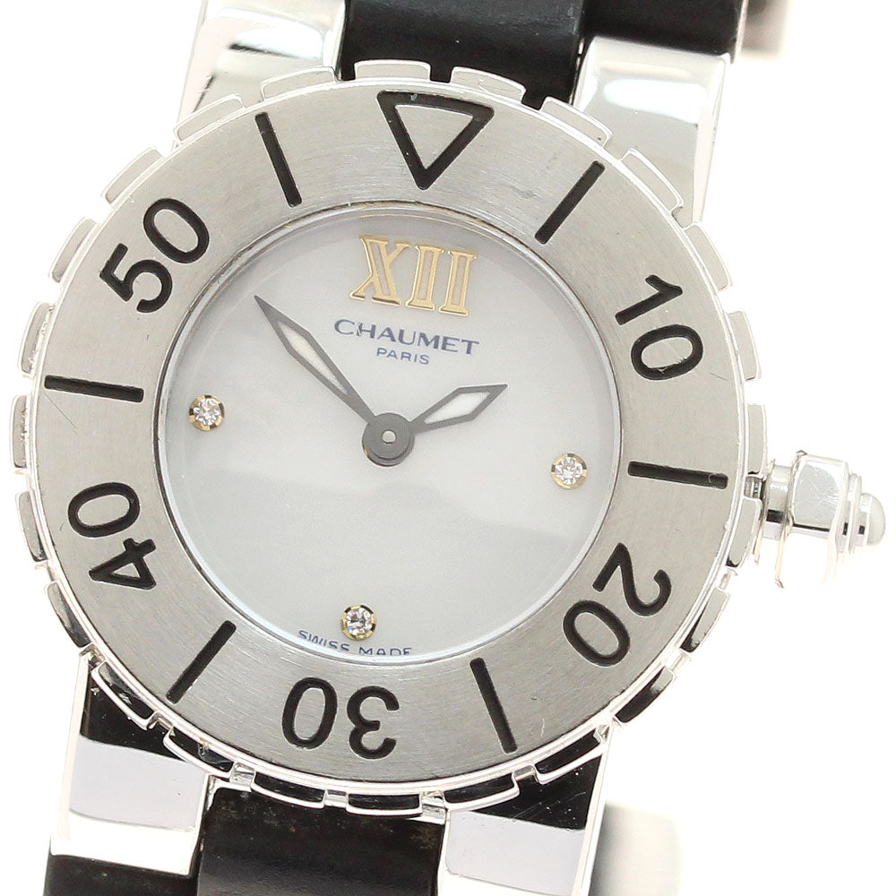 Chaumet Class one 621 3P diamond White shell Dial Quartz Ladies Watch_940754