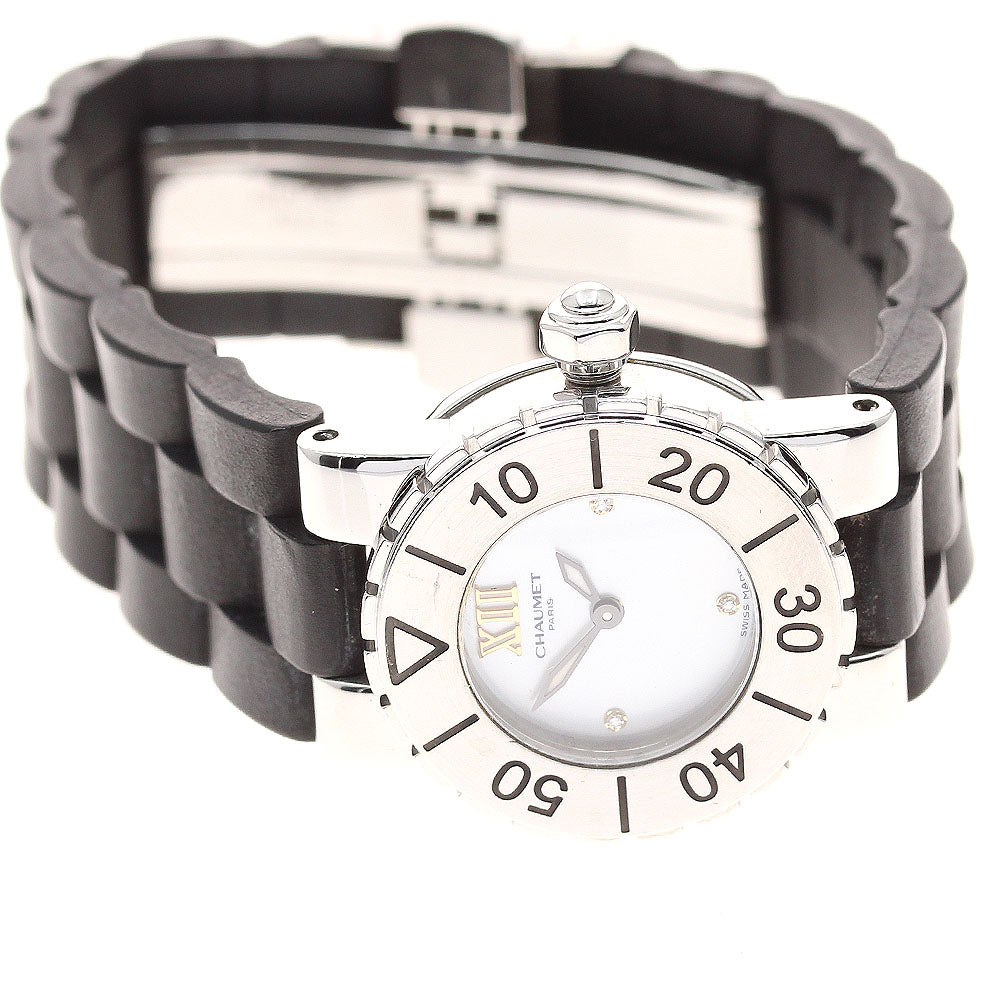 Chaumet Class one 621 3P diamond White shell Dial Quartz Ladies Watch_940754