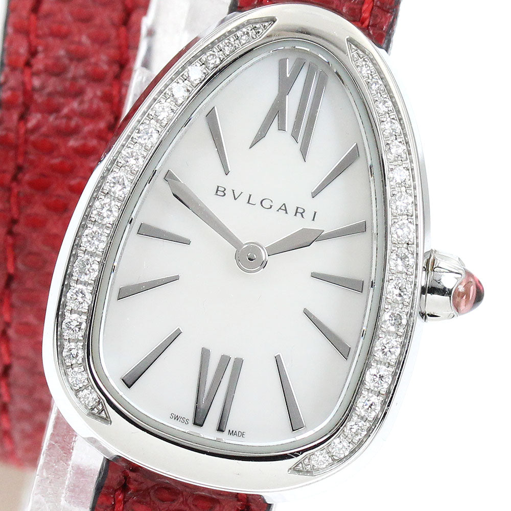 BVLGARI Serpenti Seduttori 102781 Diamond Bezel Silver Dial Quartz Ladies_941092