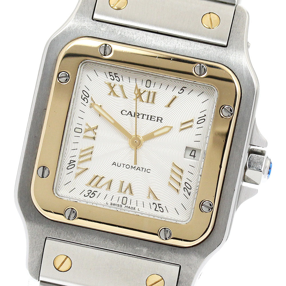 CARTIER Santos Galbee LM W20041C4 Date Silver Dial Automatic Men's Watch_941122