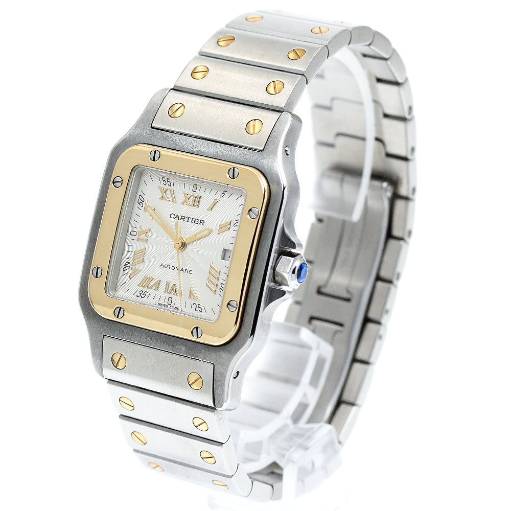 CARTIER Santos Galbee LM W20041C4 Date Silver Dial Automatic Men's Watch_941122