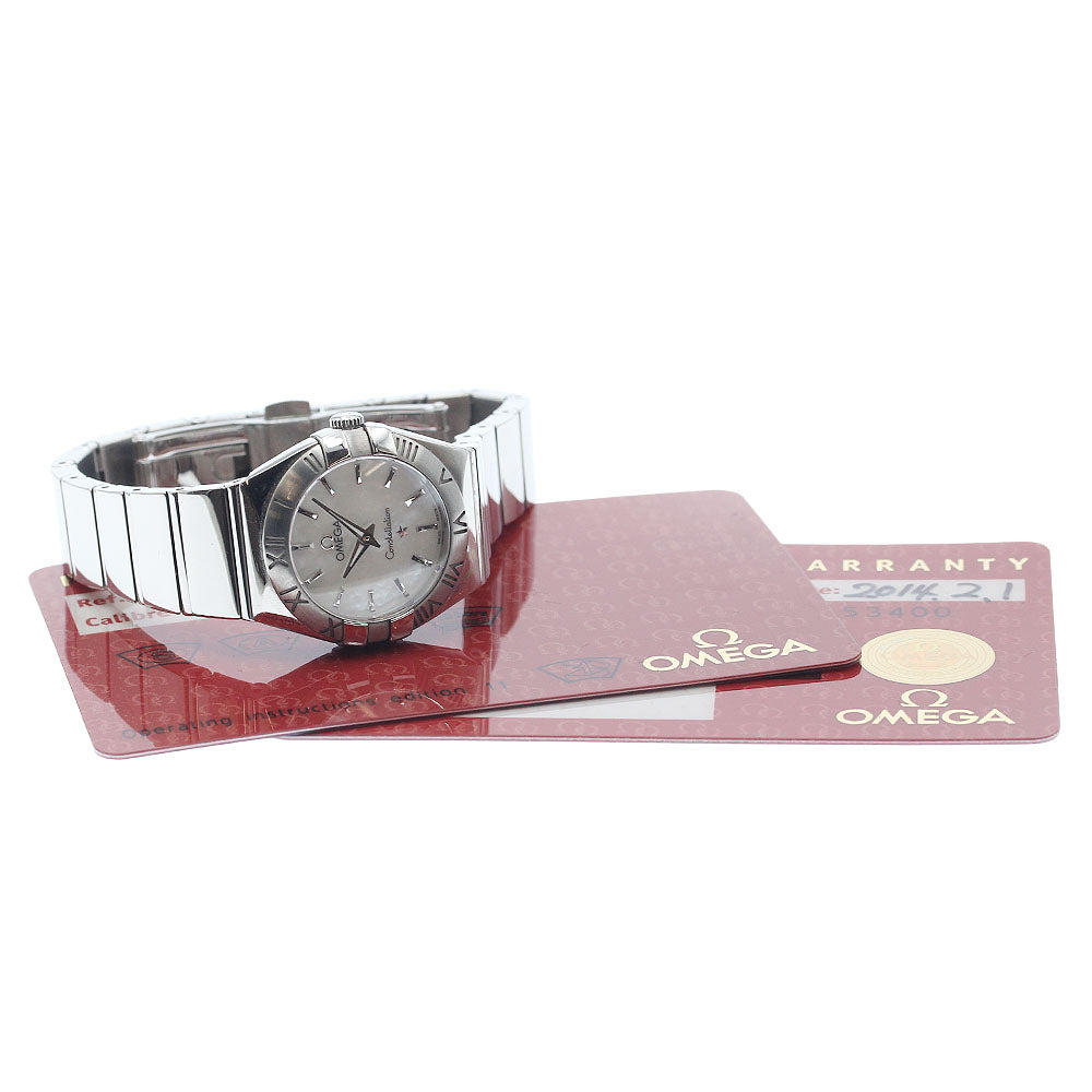 OMEGA Constellation 123.10.24.60.05.002 Diamond Bezel White shell Dial Automatic Ladies Watch_941184