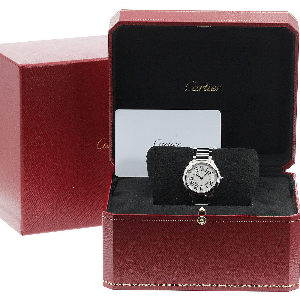 CARTIER Rondemast de Cartier 29mm WSRN0033 Silver Dial Quartz Ladies _941224