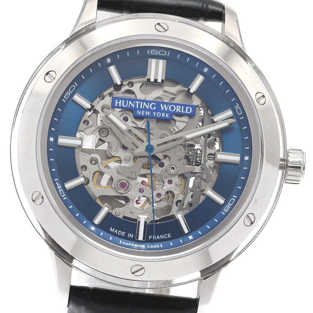 HUNTING WORLD Sapphire case HW030SNV Navy Dial Automatic Men's Watch_941236