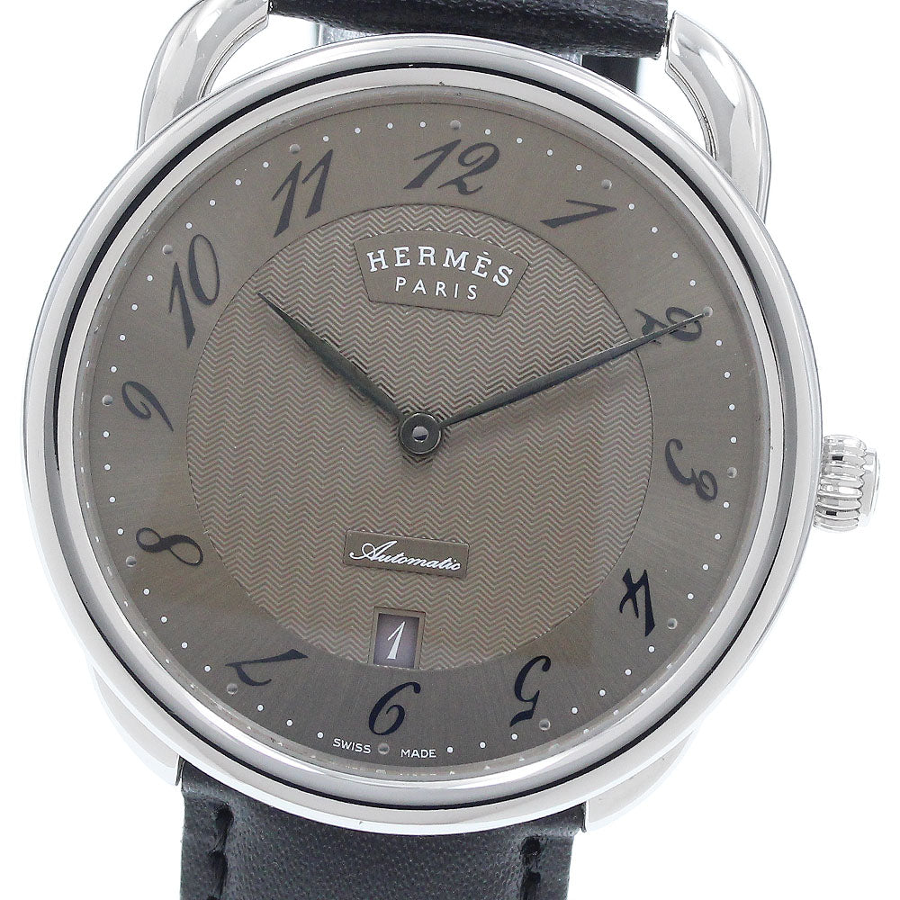 HERMES Arceau AR8.61aq Date Gray Dial Automatic Men's Watch_941241