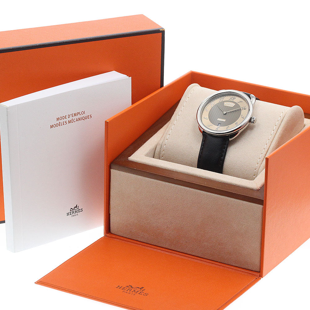 HERMES Arceau AR8.61aq Date Gray Dial Automatic Men's Watch_941241
