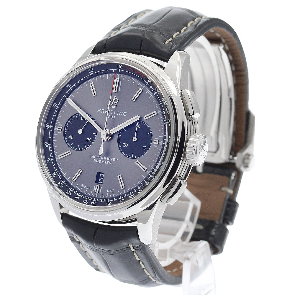 BREITLING Premier B01 AB0118 Chronograph Gray / black Dial Automatic Men's Watch_941255