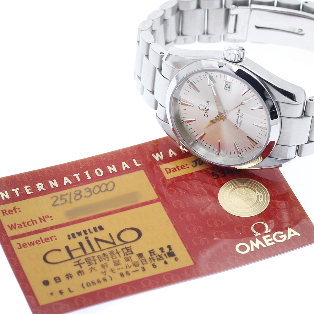 OMEGA Seamaster Aqua Terra 2518.30 Date Silver Dial Quartz Boy's Watch_941278