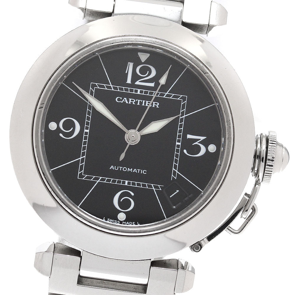 CARTIER Pasha C W31076M7 Date Black Dial Automatic Boy's Watch_941284