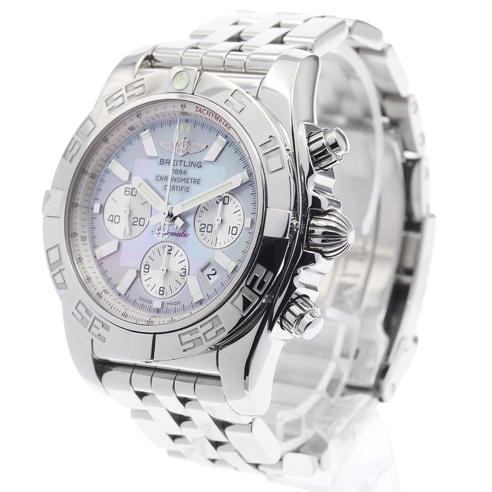 BREITLING Chronomat 44 AB0110 Chronograph White shell Dial Automatic Men's Watch_941301