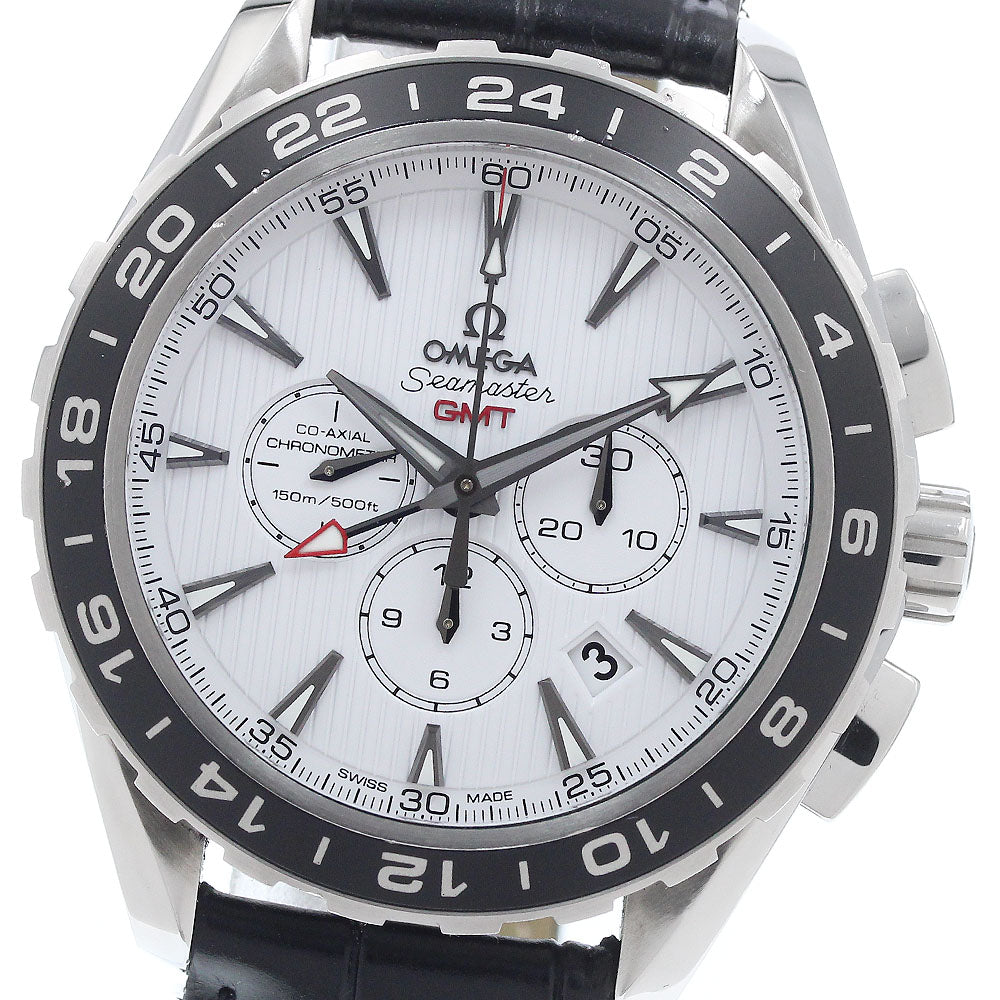 OMEGA Seamaster Aqua Terra 231.13.44.52.04.001 GMT chronograph white Dial Automatic Men's Watch_941302