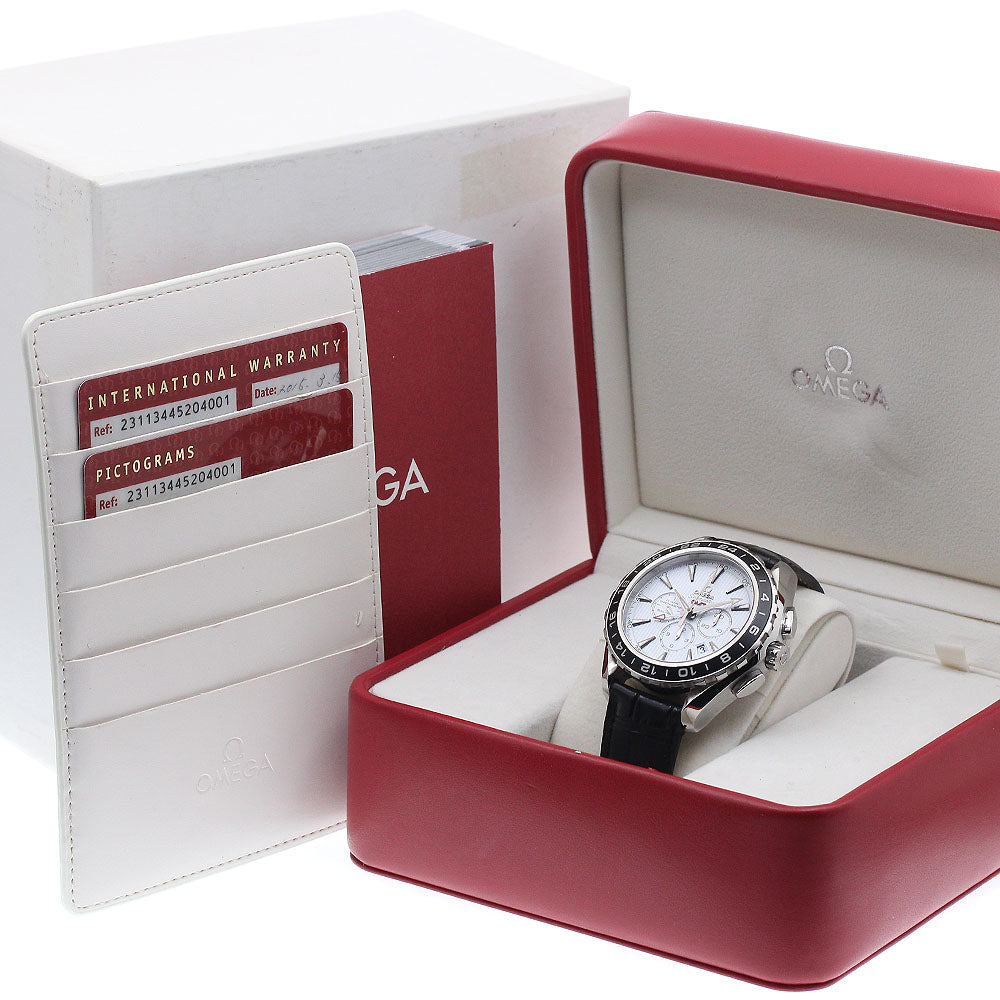 OMEGA Seamaster Aqua Terra 231.13.44.52.04.001 GMT chronograph white Dial Automatic Men's Watch_941302