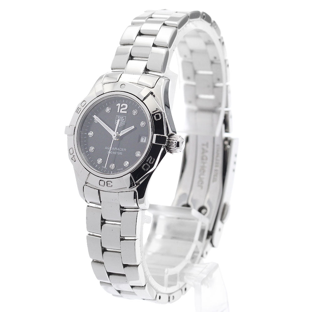 TAG HEUER Aquaracer WAF141C 10P diamond black Dial Quartz Ladies Watch_941312