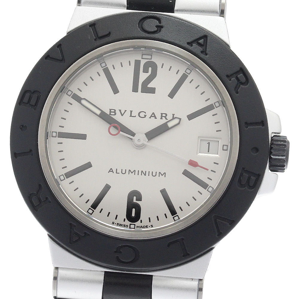 BVLGARI aluminum AL38TA Date Silver Dial Automatic Men's Watch_941316
