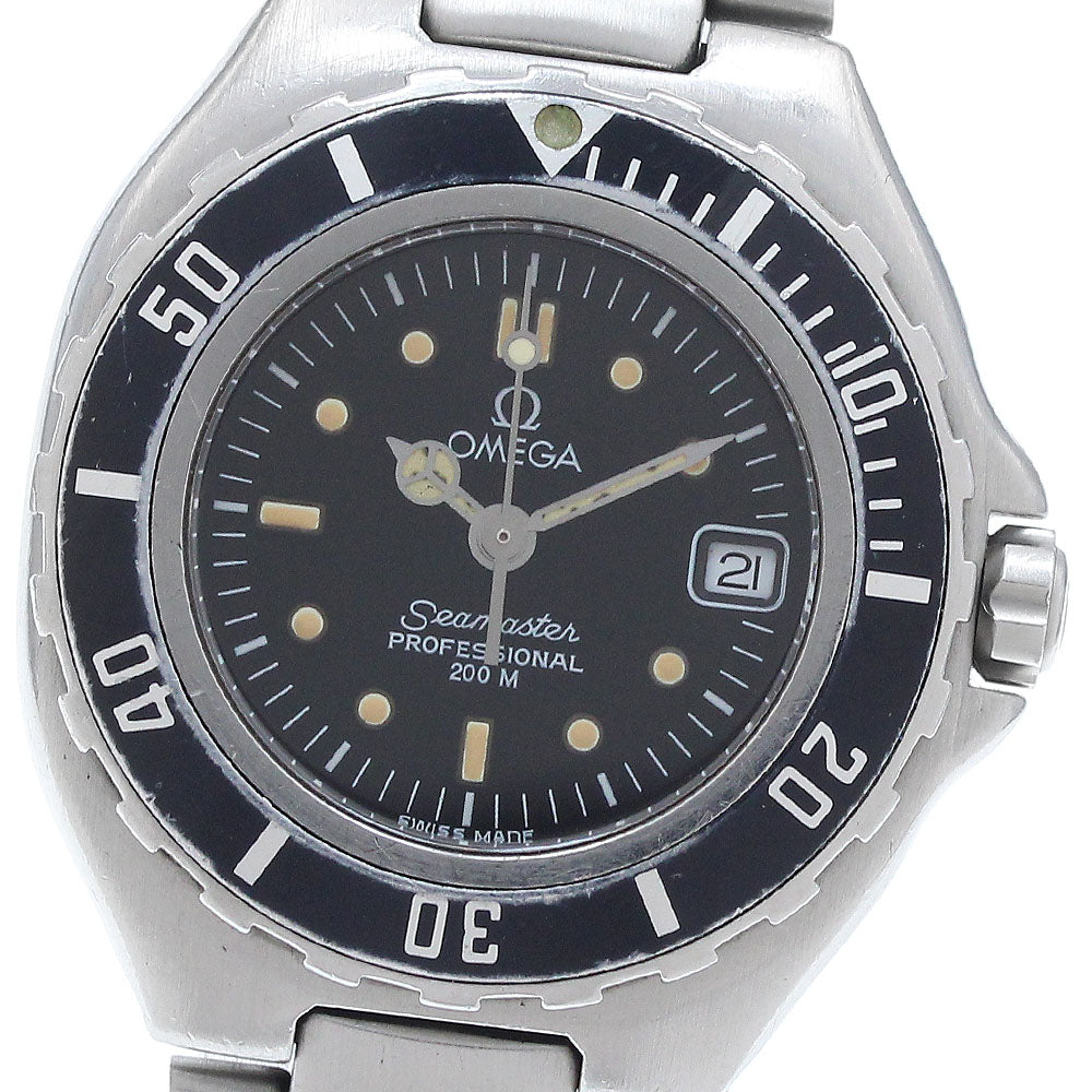 OMEGA Seamaster200 Date black Dial Quartz Ladies Watch_941320