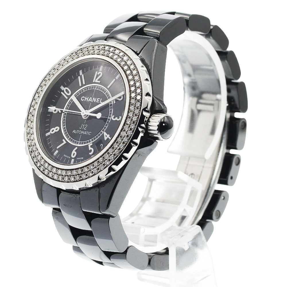 CHANEL J12 H0950 Black ceramic diamond bezel Automatic Men's Watch_941825
