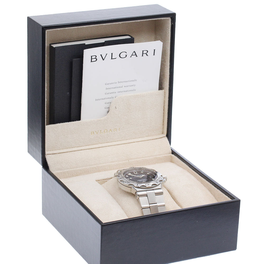BVLGARI Diagono Scuba Aqua DP42SSD Date Black Dial Automatic Men's Watch_941826