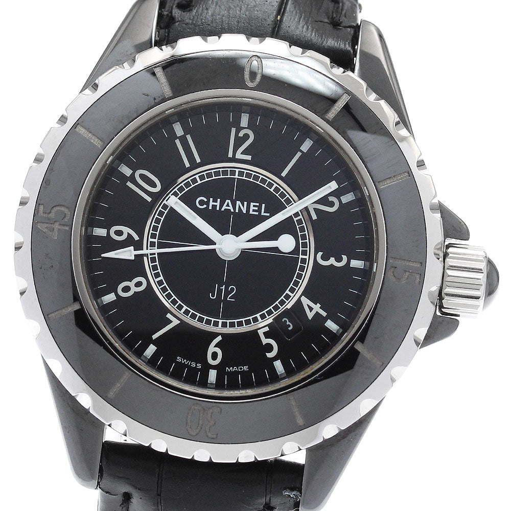 CHANEL J12 H0680 Black ceramic date black Dial Quartz Ladies Watch_941837